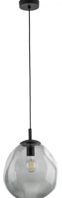 Lampa Wisząca SOL Czarny Grafitowy Szklany Klosz 1xE27 25cm * TK Lighting Online