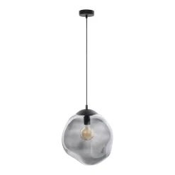 Lampa Wisząca SOL Grafitowy Szklany Klosz 1xE27 35cm * TK Lighting Online