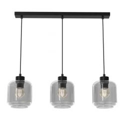 Lampa Wisząca SOMBRA Czarny Szklane Klosze 3xE27 * Eko-light Sale