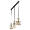 Lampa wisząca SOPHIA listwa czarna klosz beżowy 3xE14 * TK Lighting Hot