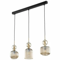 Lampa wisząca SOPHIA listwa czarna klosz beżowy 3xE14 * TK Lighting Hot