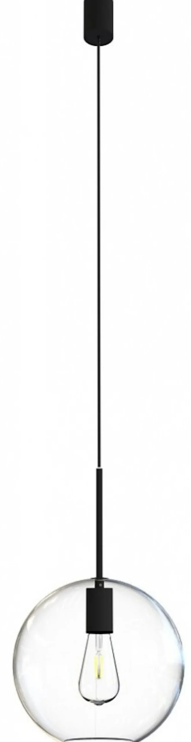 Lampa Wisząca SPHERE M Czarny Szklany Klosz 1xE27 25cm * Nowodvorski Clearance