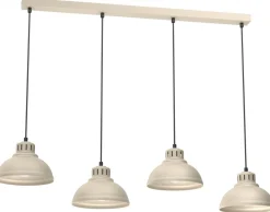Lampa Wisząca SVEN Beżowy Metalowy Klosz 4xE27