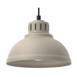 Lampa Wisząca SVEN Beżowy Metalowy Klosz 1xE27 21cm