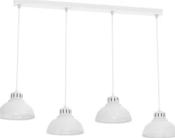 Lampa Wisząca SVEN Biały Metalowy Klosz 4xE27
