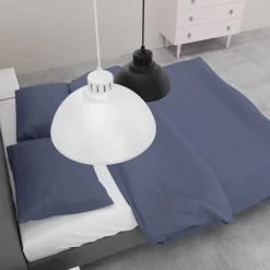 Lampa Wisząca SVEN Biały Metalowy Klosz 1xE27 30cm * Luminex