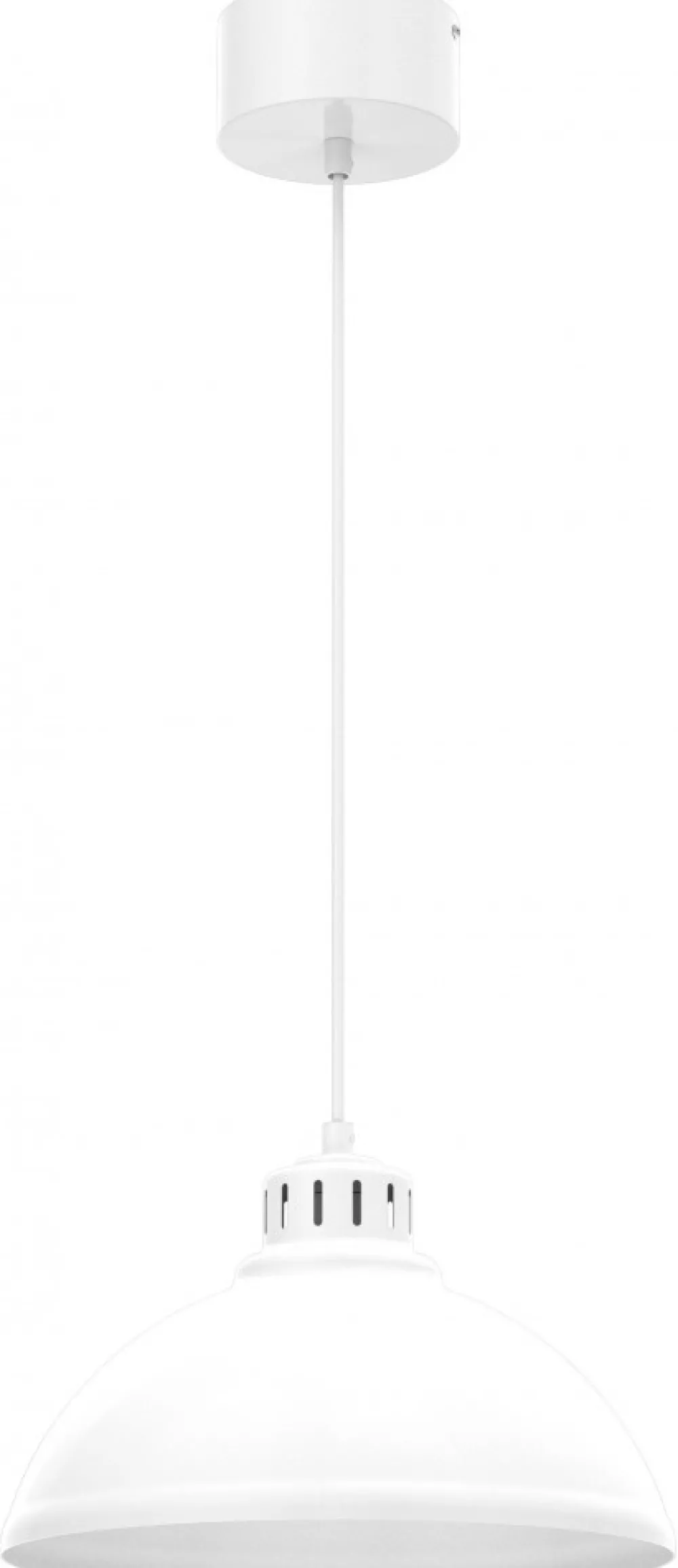 Lampa Wisząca SVEN Biały Metalowy Klosz 1xE27 30cm * Luminex