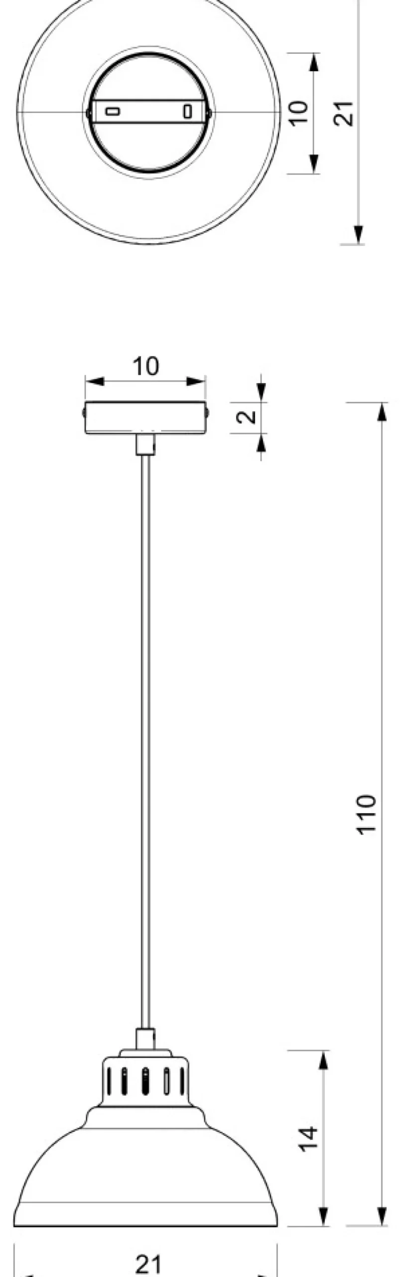 Lampa Wisząca SVEN Biały Metalowy Klosz 1xE27 21cm * Luminex