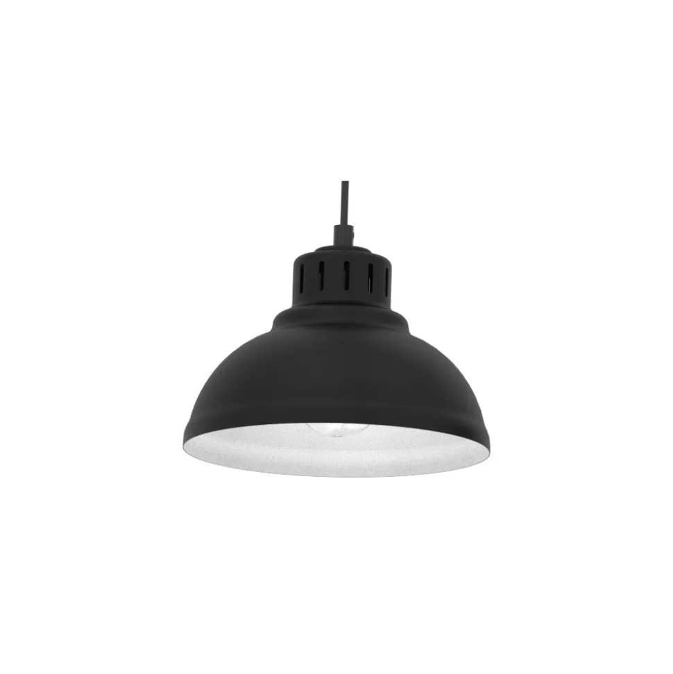 Lampa Wisząca SVEN Czarny Biały Metalowy Klosz 5xE27