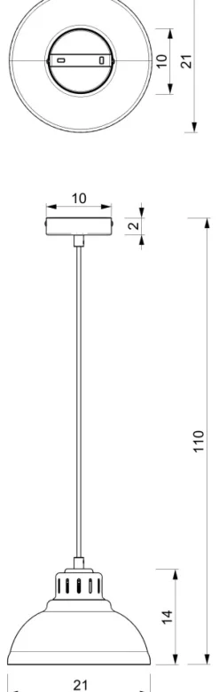 Lampa Wisząca SVEN Czarny Złoty Metalowy Klosz 1xE27 21cm * Luminex Hot