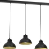 Lampa Wisząca SVEN Czarny Złoty Metalowy Klosz 5xE27