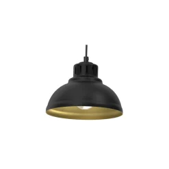 Lampa Wisząca SVEN Czarny Złoty Metalowy Klosz 5xE27
