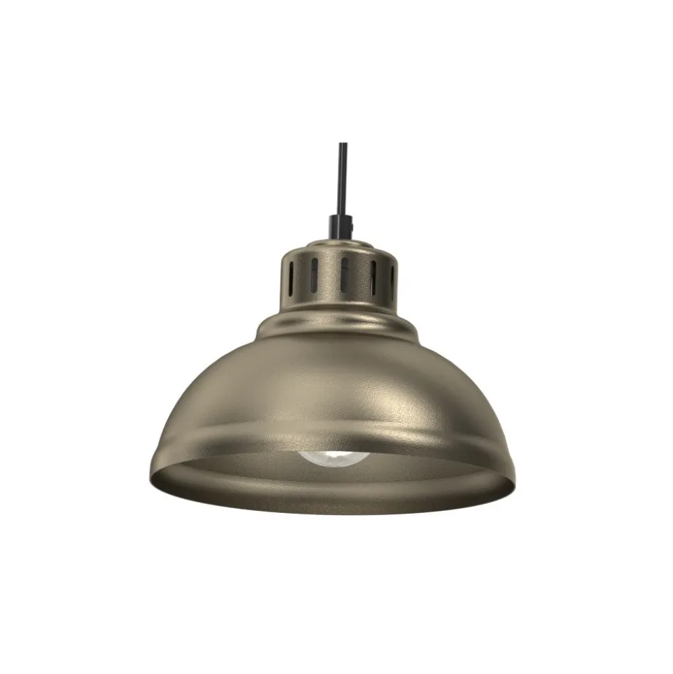 Lampa Wisząca SVEN Złoty Szary Metalowy Klosz 4xE27