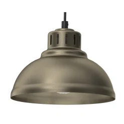 Lampa Wisząca SVEN Złoty Szary Metalowy Klosz 2xE27 * Luminex Sale