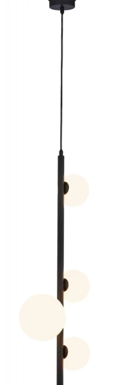 Lampa Wisząca TAIDA Czarny Biały Szklane Klosze 4xG9 * Jupiter Best