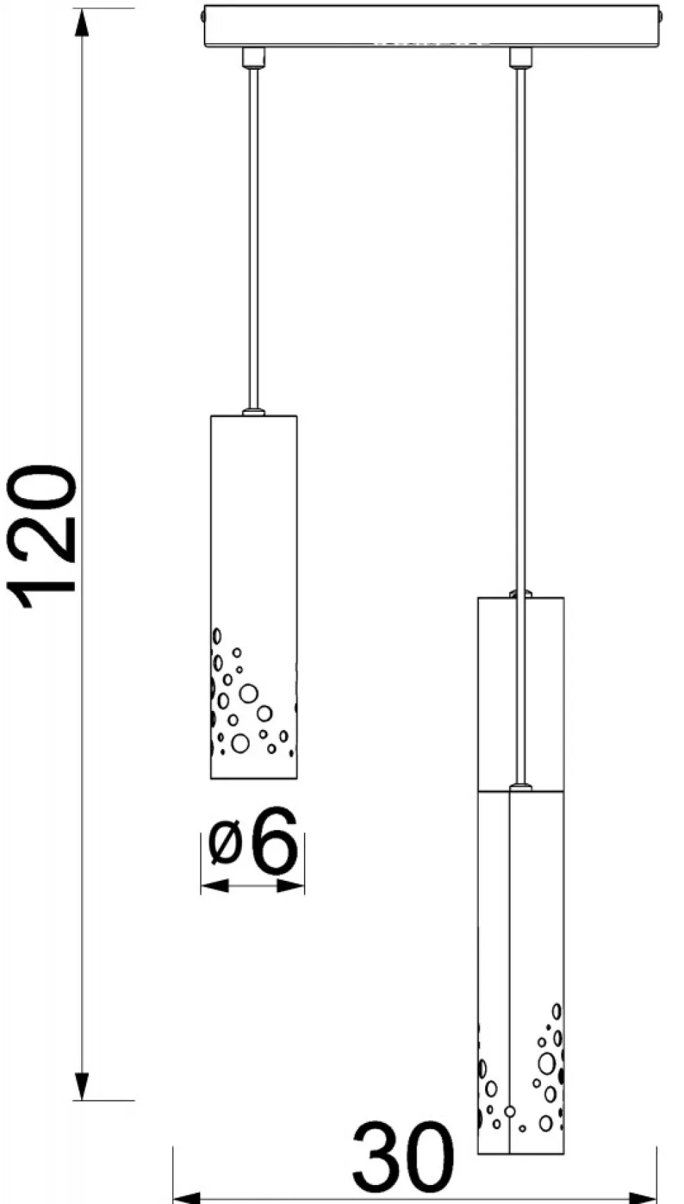 Lampa Wisząca TIBIA BUBLE Beżowy 3xGU10