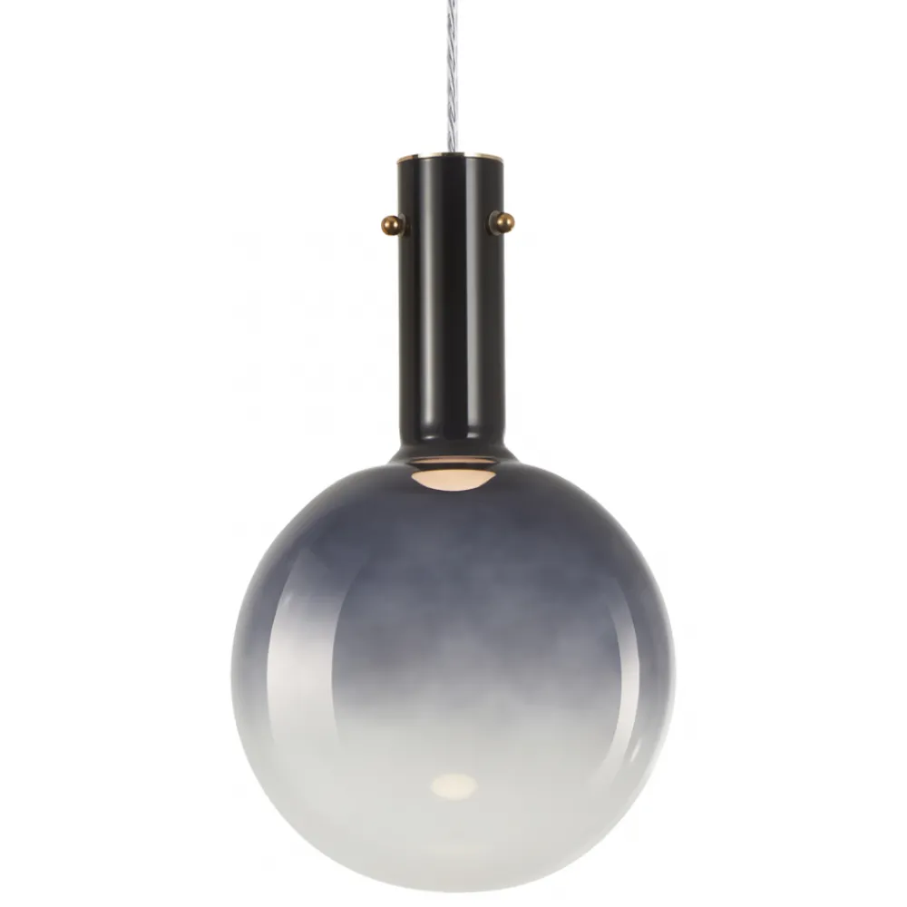 Lampa Wisząca TORONTO Biały Czarny Szklany Klosz 1xGU10 25cm * Eko-light Discount
