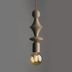 Lampa wisząca TOWER sabia beżowa 1xE27 * TK Lighting