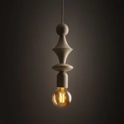 Lampa wisząca TOWER sabia beżowa 1xE27 * TK Lighting