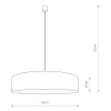 Lampa Wisząca TURDA Biały Brązowy Abażur 3xE27 65cm * Nowodvorski Clearance