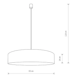 Lampa Wisząca TURDA Biały Brązowy Abażur 3xE27 65cm * Nowodvorski Clearance