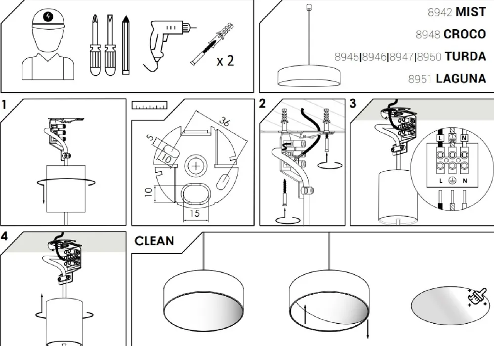 Lampa Wisząca TURDA Biały Brązowy Abażur 3xE27 65cm * Nowodvorski Clearance