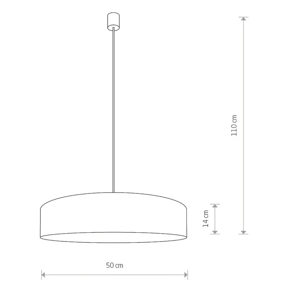 Lampa Wisząca TURDA Biały Kremowy Abażur 3xE27 50cm * Nowodvorski Discount