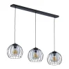 Lampa Wisząca UNIVERSO Czarny Szklane Klosze 3xE27 * TK Lighting Outlet