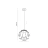Lampa Wisząca UNIVERSO Czarny Szklany Klosz 1xE27 26cm * TK Lighting Online