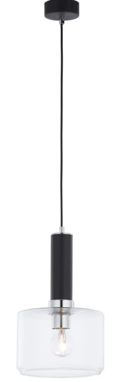 Lampa Wisząca VANES Srebrny Transparentny Szklany Klosz 1xE27 20 cm * Jupiter Online