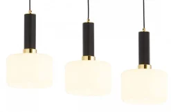 Lampa Wisząca VANES Złoty Bursztynowy Szklane Klosze 3xE27 * Jupiter Best