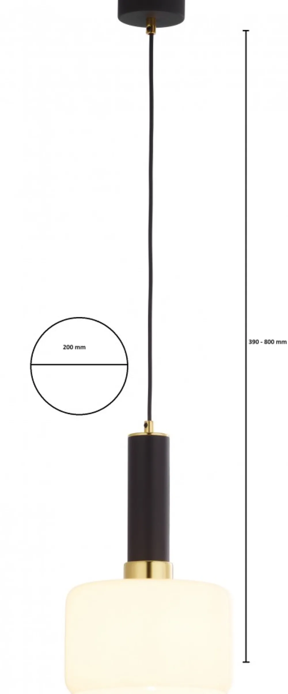 Lampa Wisząca VANES Złoty Bursztynowy Szklany Klosz 1xE27 20 cm * Jupiter Clearance
