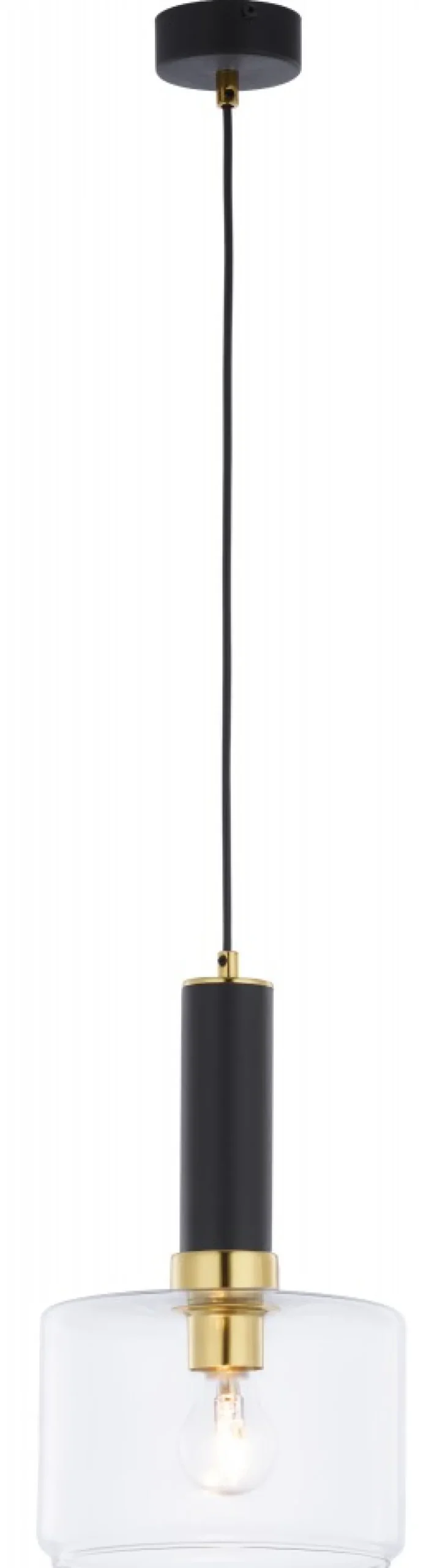 Lampa Wisząca VANES Złoty Transparentny Szklany Klosz 1xE27 20 cm * Jupiter Sale
