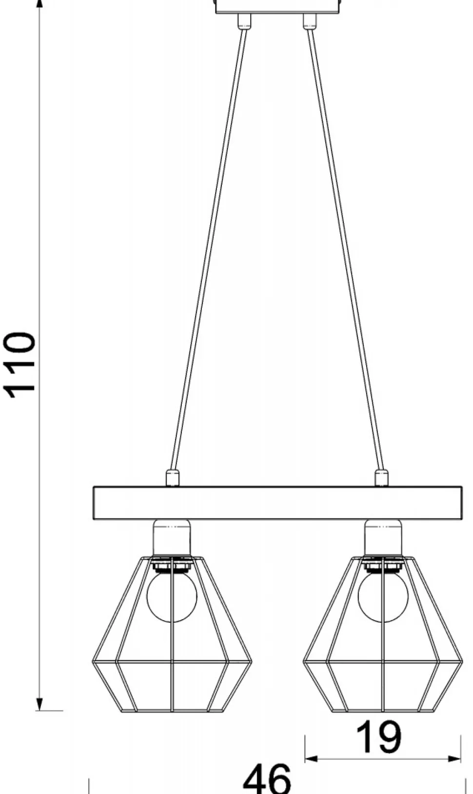 Lampa Wisząca VASTRA Czarny Brązowy 1xE27 * Luminex Hot