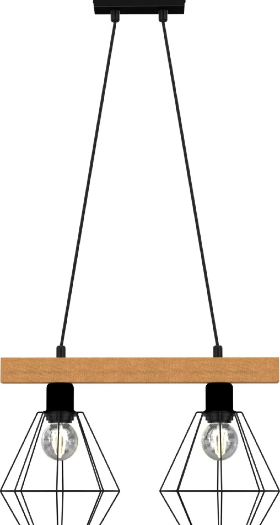 Lampa Wisząca VASTRA Czarny Brązowy 1xE27 * Luminex Hot