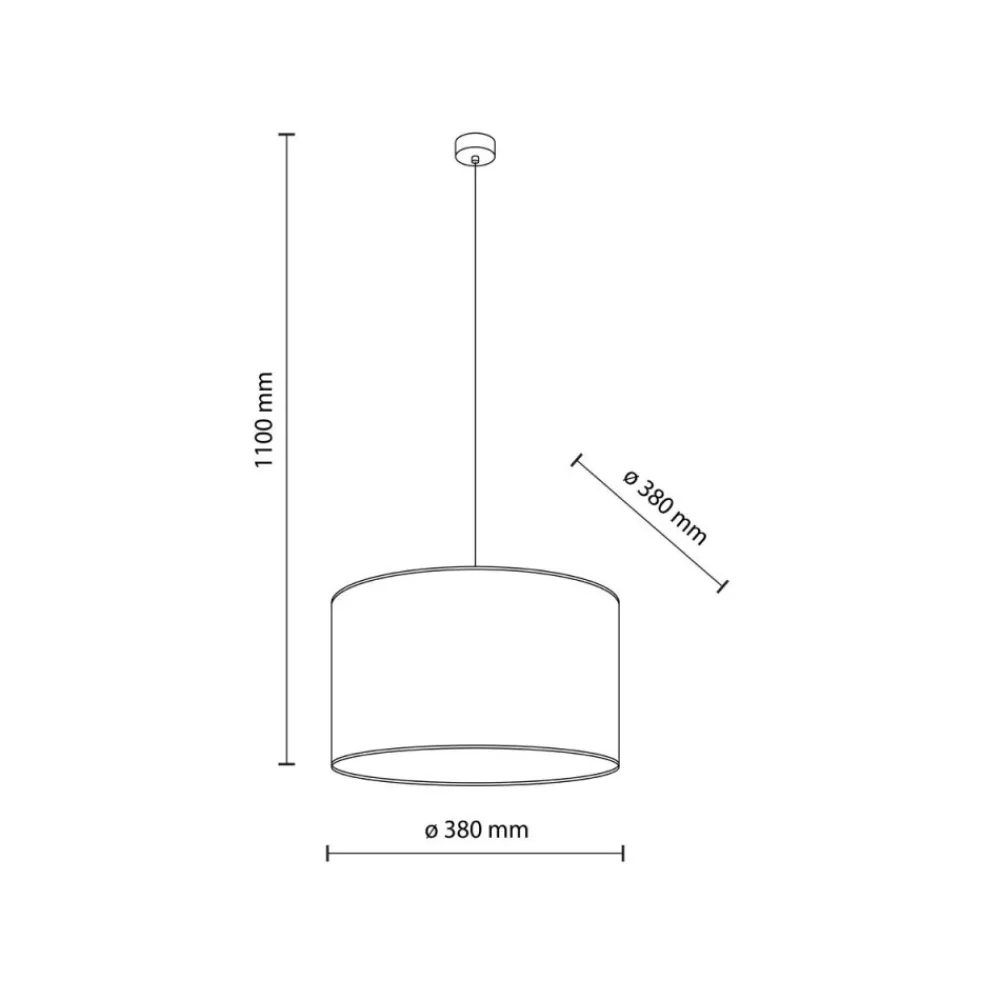 Lampa wisząca VELLUM czarna abażur melanżowy 1xE27 * TK Lighting Sale