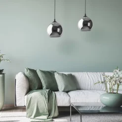 Lampa Wisząca VENEZIA Chrom Szklany Klosz 1xE27 25cm * TK Lighting New