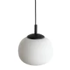 Lampa Wisząca VIBE Czarny Biały Szklany Klosz 1xE27 20cm * TK Lighting Best
