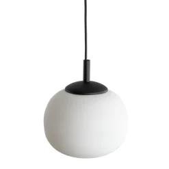 Lampa Wisząca VIBE Czarny Biały Szklany Klosz 1xE27 20cm * TK Lighting Best