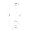 Lampa Wisząca VIBE Czarny Biały Szklany Klosz 1xE27 25cm * TK Lighting Discount