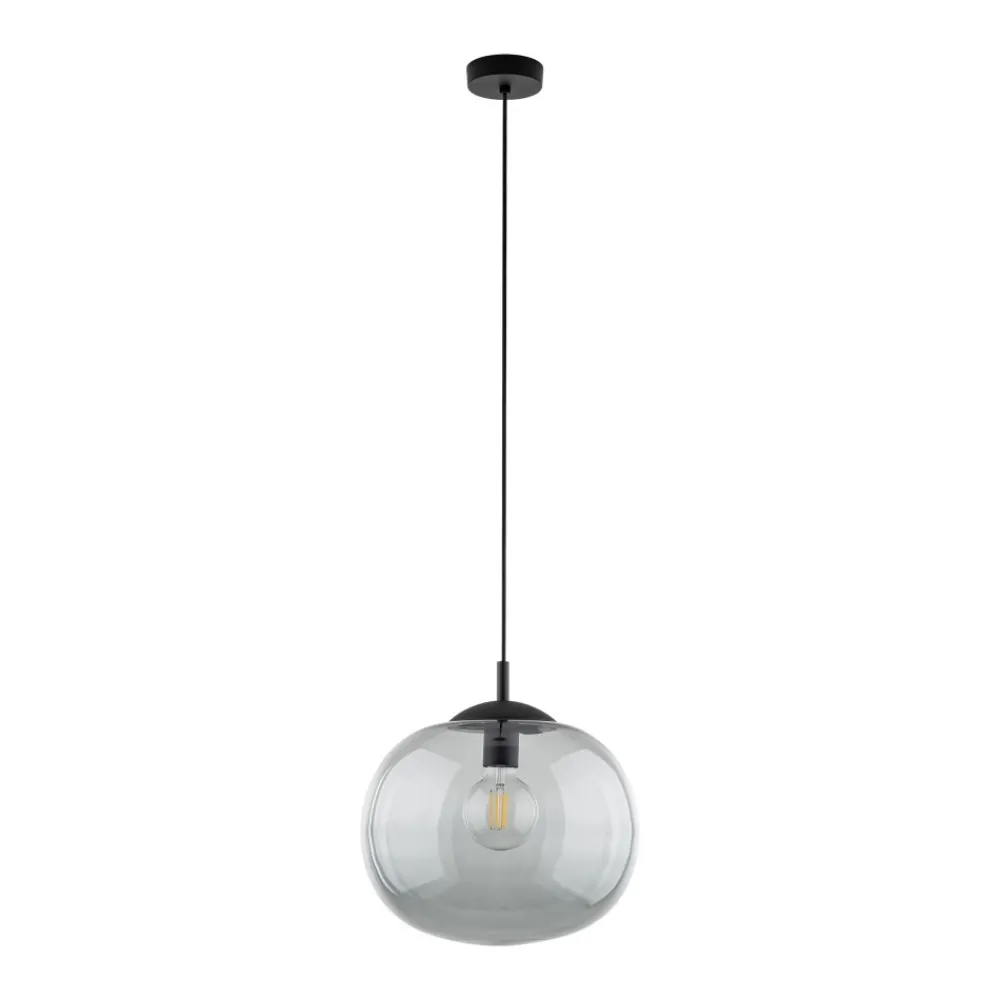 Lampa Wisząca VIBE Czarny Grafit Szklany Klosz1xE27 35cm * TK Lighting Discount