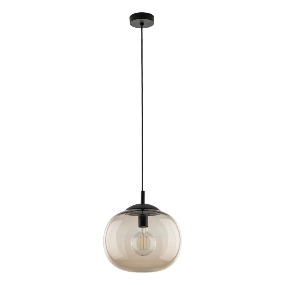 Lampa Wisząca VIBE Czarny Topaz Szklany Klosz1xE27 25cm * TK Lighting New
