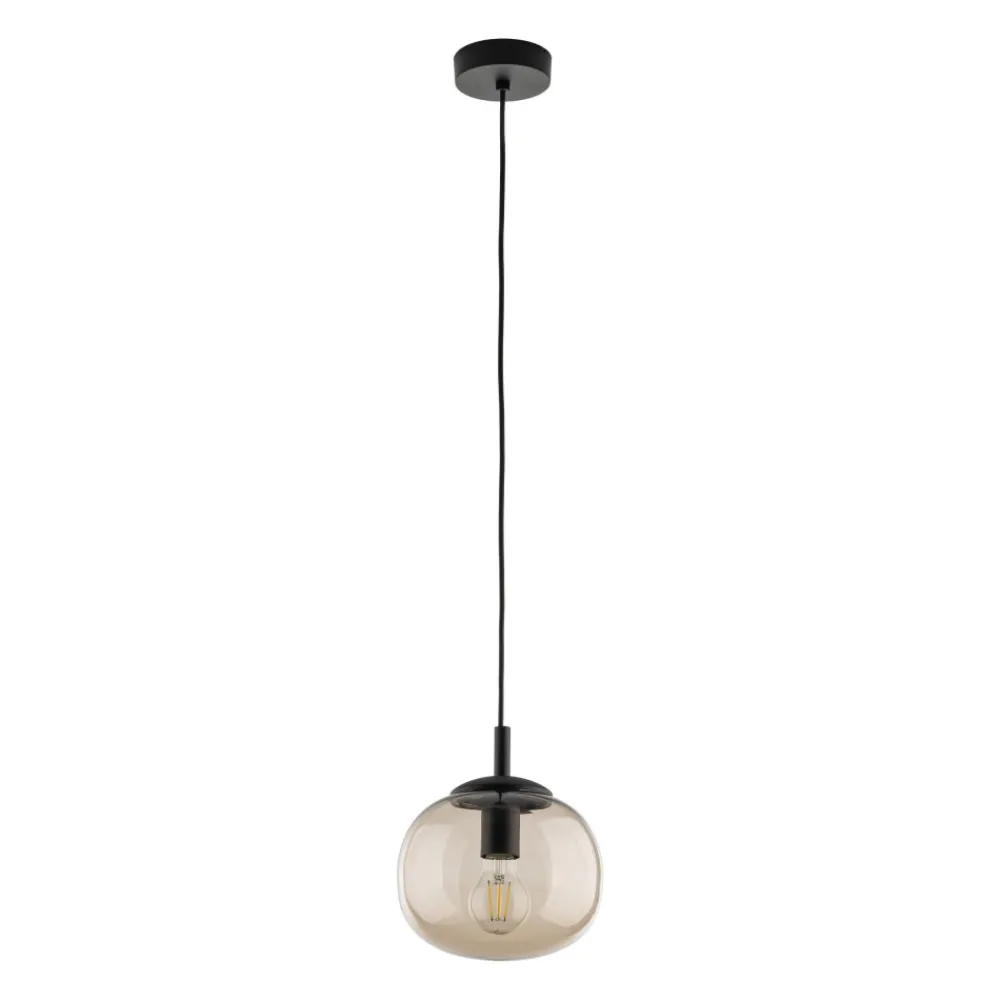Lampa Wisząca VIBE Czarny Topaz Szklany Klosz 1xE27 20cm * TK Lighting Clearance