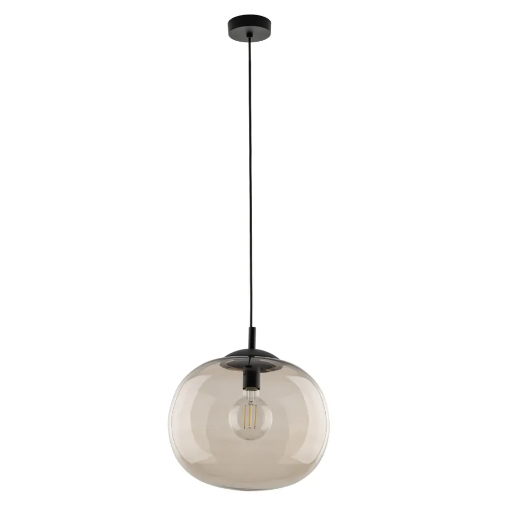 Lampa Wisząca VIBE Czarny Topaz Szklany Klosz 1xE27 35cm * TK Lighting New