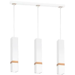 Lampa wisząca VIDAR Biały Brązowy 3xGU10 * Eko-light Hot