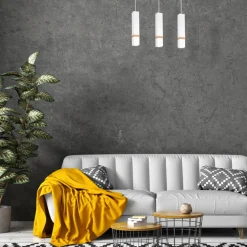 Lampa wisząca VIDAR Biały Brązowy 3xGU10 * Eko-light Hot