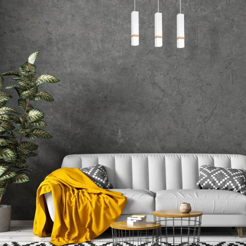 Lampa wisząca VIDAR Biały Brązowy 3xGU10 * Eko-light Hot