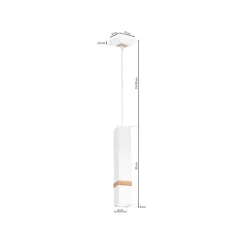 Lampa wisząca VIDAR Biały Brązowy 1xGU10 * Eko-light New