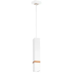 Lampa wisząca VIDAR Biały Brązowy 1xGU10 * Eko-light New