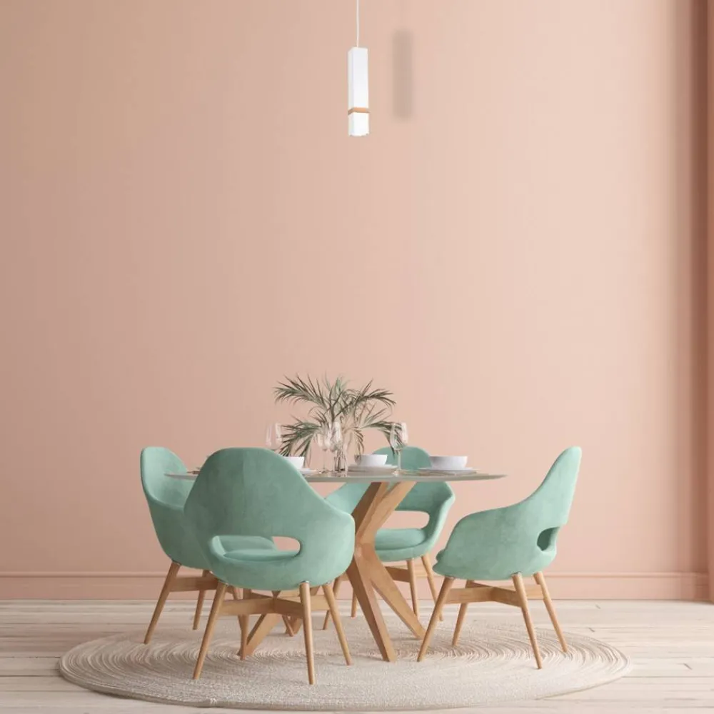 Lampa wisząca VIDAR Biały Brązowy 1xGU10 * Eko-light New